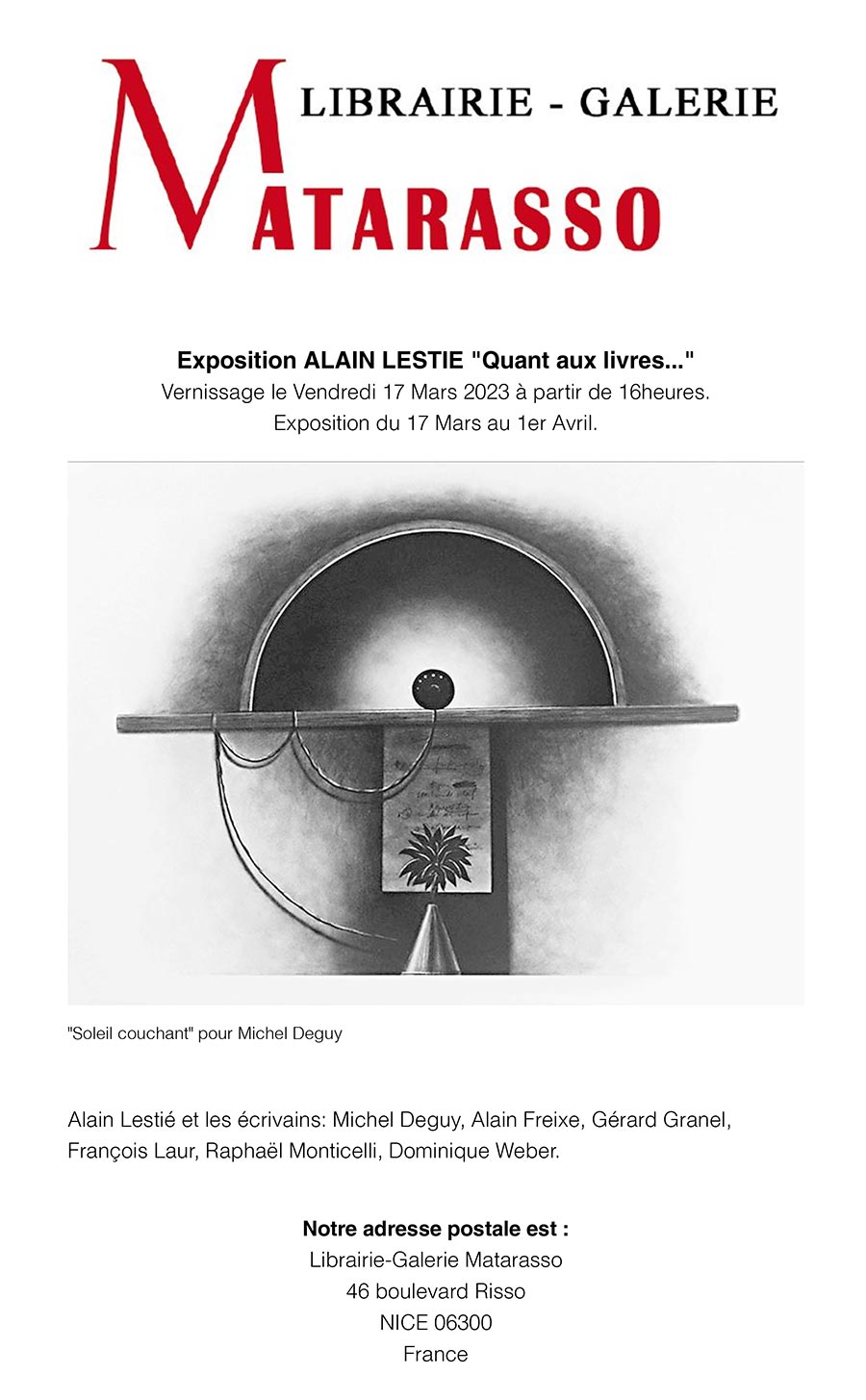 Matarasso : Exposition dessins et livres Alain Lestié