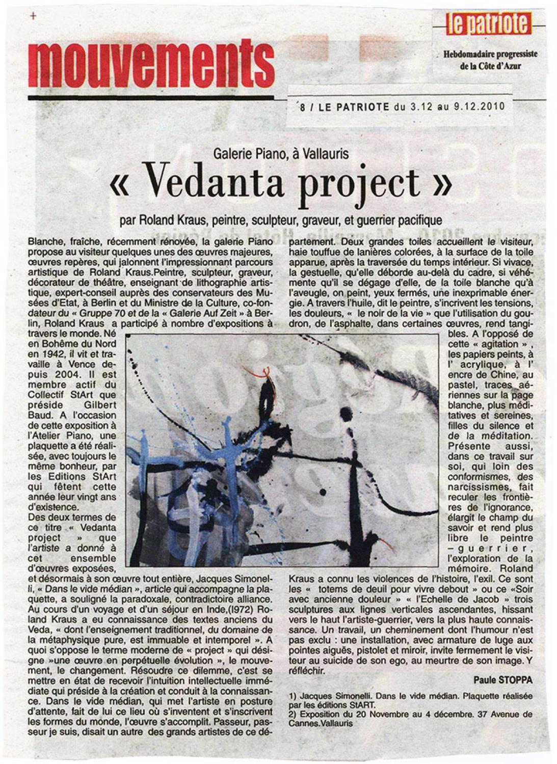2010 Exposition Roland KRAUS 
