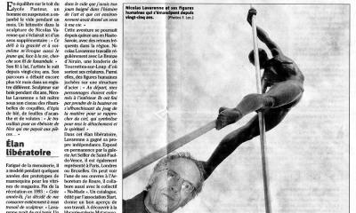 Presse : Nicolas LAVARENNE - Librairie-Galerie MATARASSO, Nice-Matin 24 mai 2011