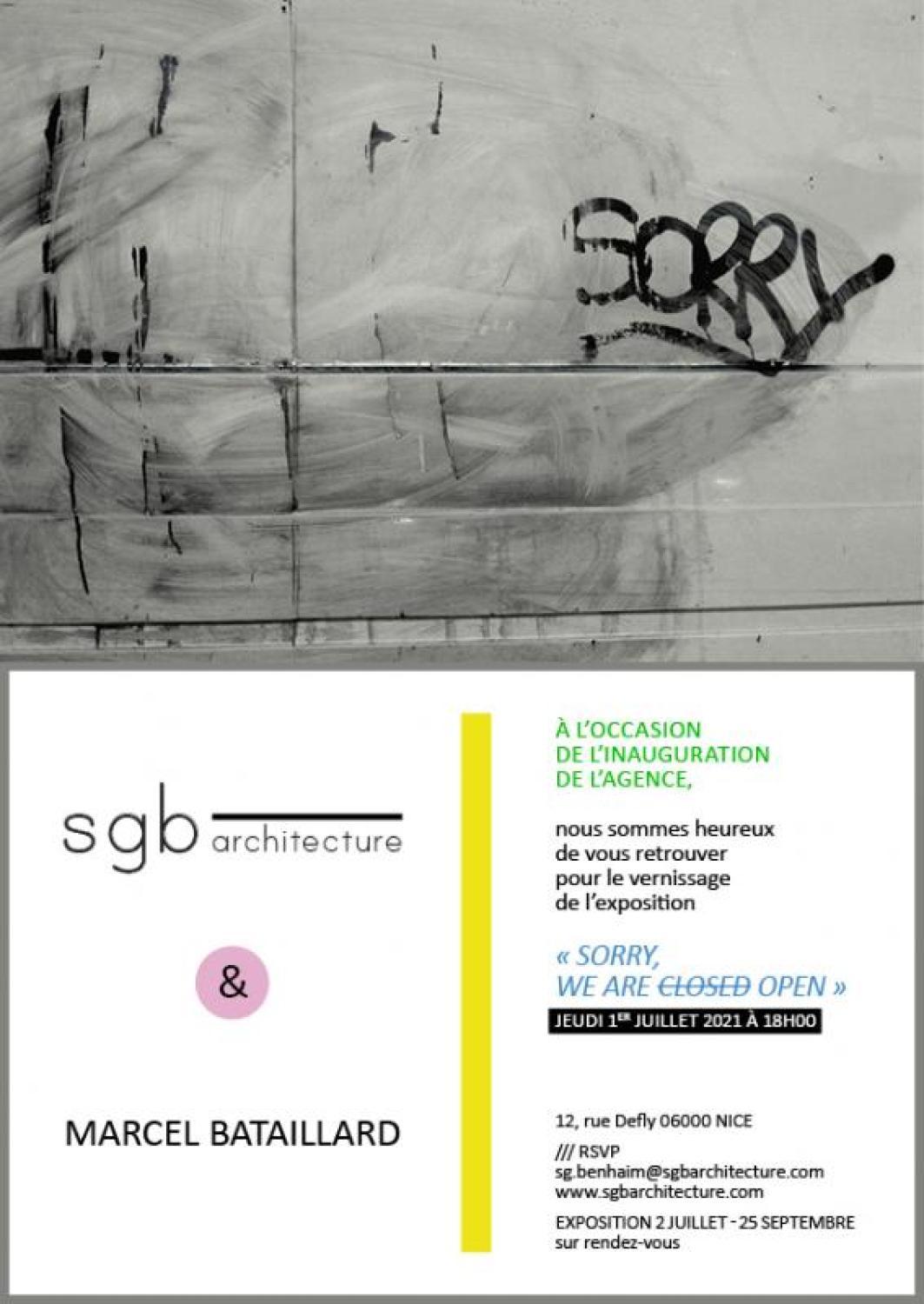 Marcel BATAILLARD : exposition ” Sorry, we are c̶l̶o̶s̶e̶d̶ open “