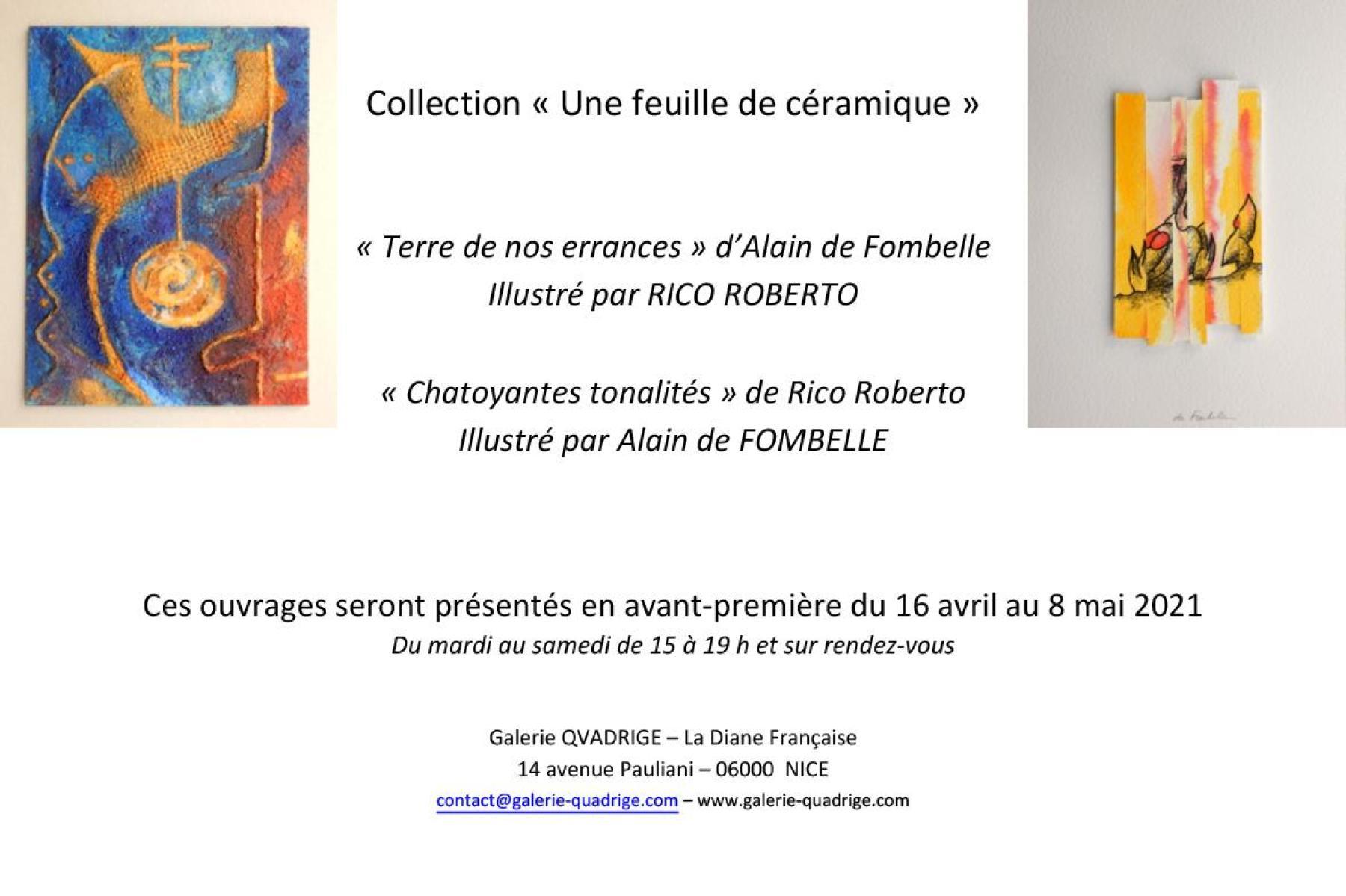 Galerie QVADRIGE : présentation de  « Terres de nos errances » et « Chatoyantes tonalités »