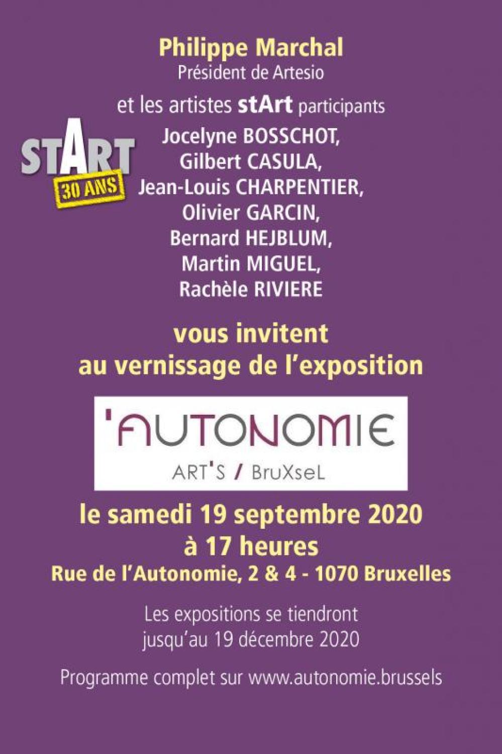 Inauguration de l'espace 'AUTONOMIE ART'S / BruXel, Bruxelles, 2020