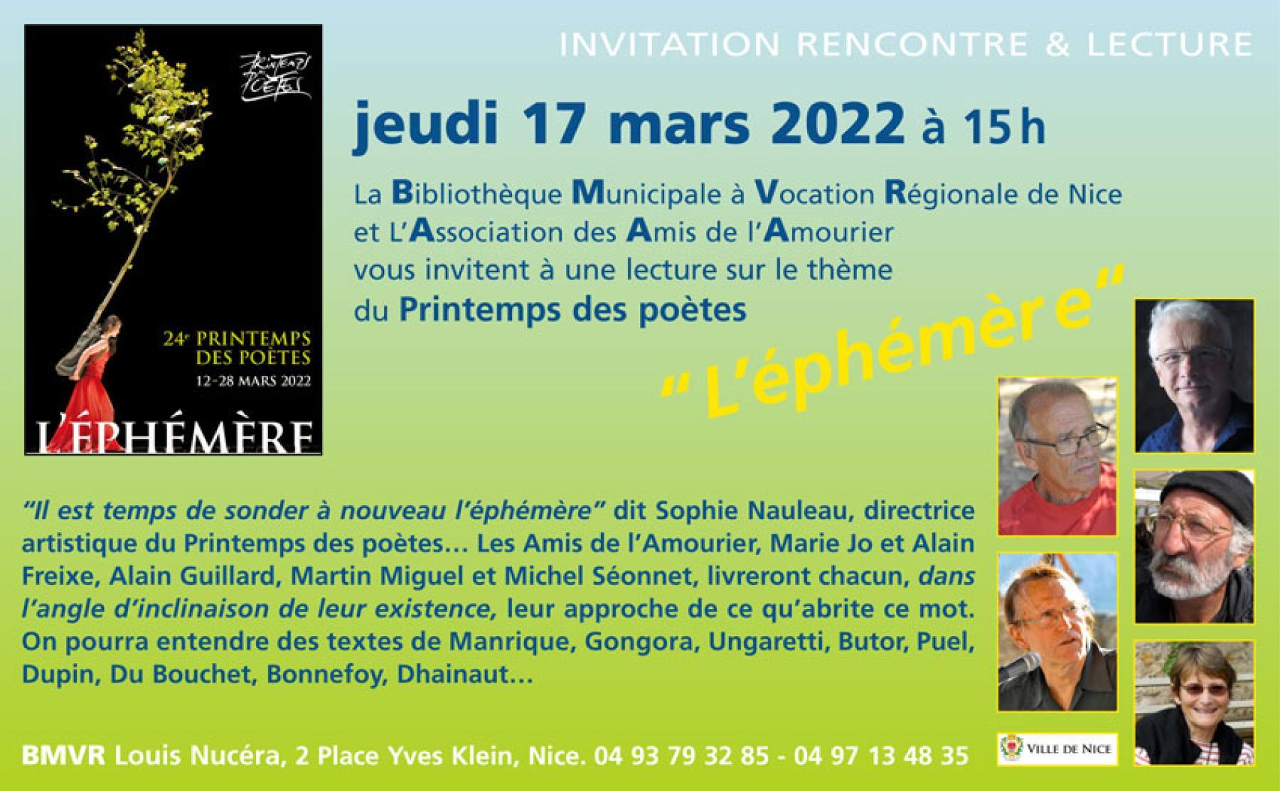 Rencontre et Lecture autour de 