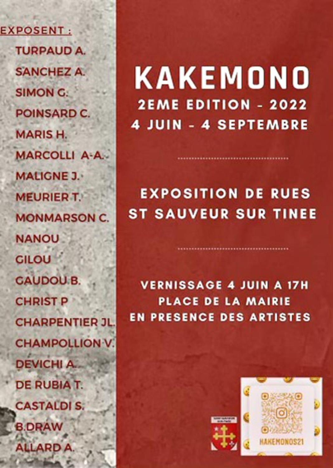 Exposition KAKEMONO, 2ᵉ Édition - 2022 à Saint-Sauveur-sur-Tinée