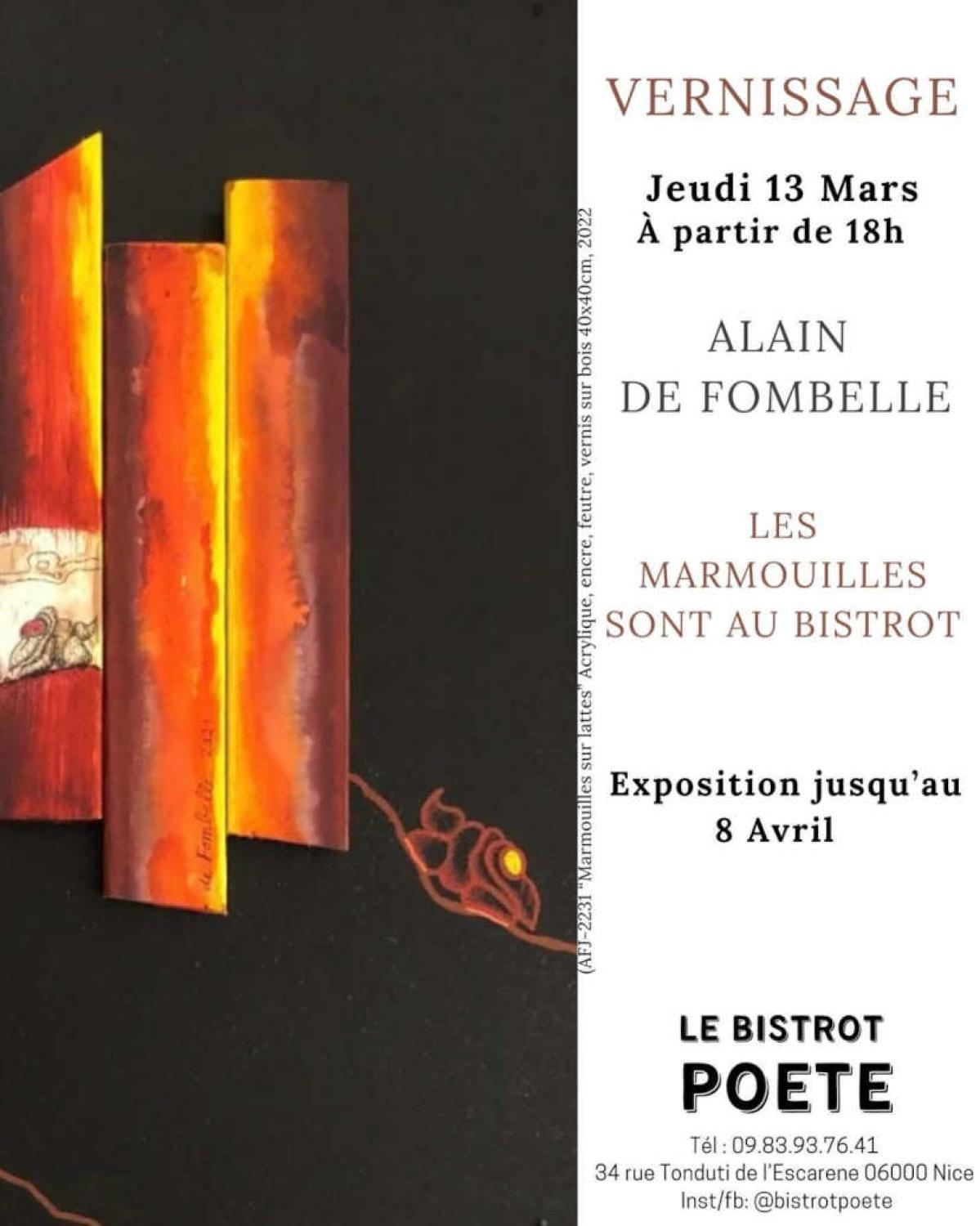 Alain De Fombelle au CAFE POETE, nice, samedi 5 avril 2025 à 19H