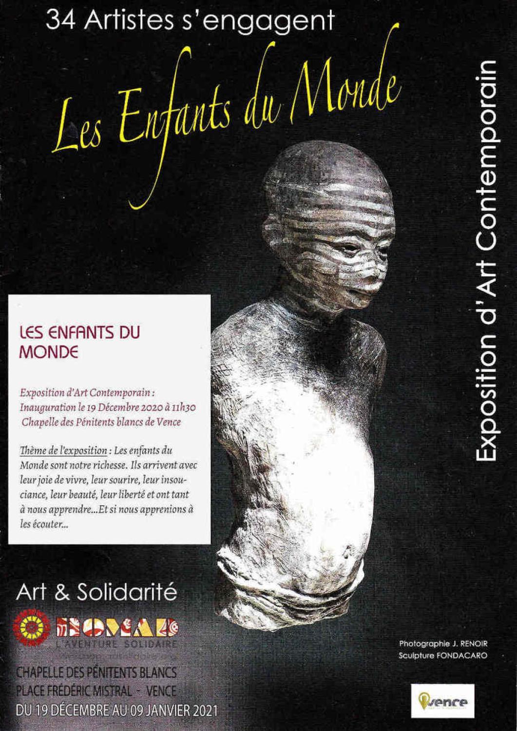 Art et solidarites NOMAD 19 decembre au 9 janvier 2021 Vence