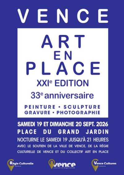 8 Artistes de START exposent a ART EN PLACE a VENCE 19 et 20 sept 2026