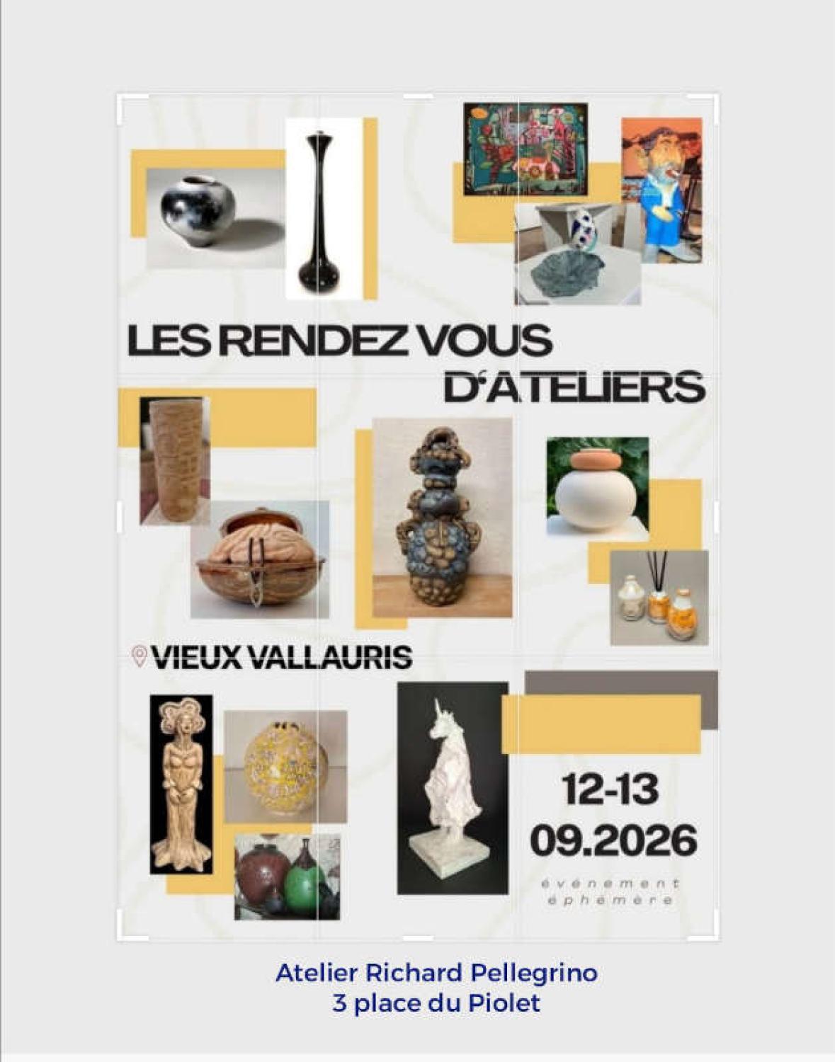 Ouverture d ateliers Richard Pellegrino 12 et 13 septembre 2026
