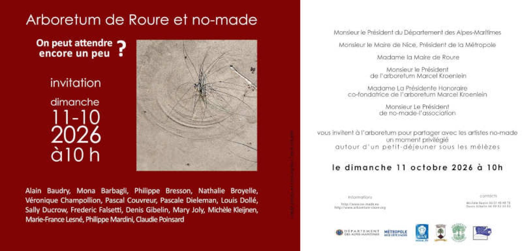 Arboretum de Roure et no-made, dimanche 11 Octobre, 10h ,Nathalie Broyelle presente