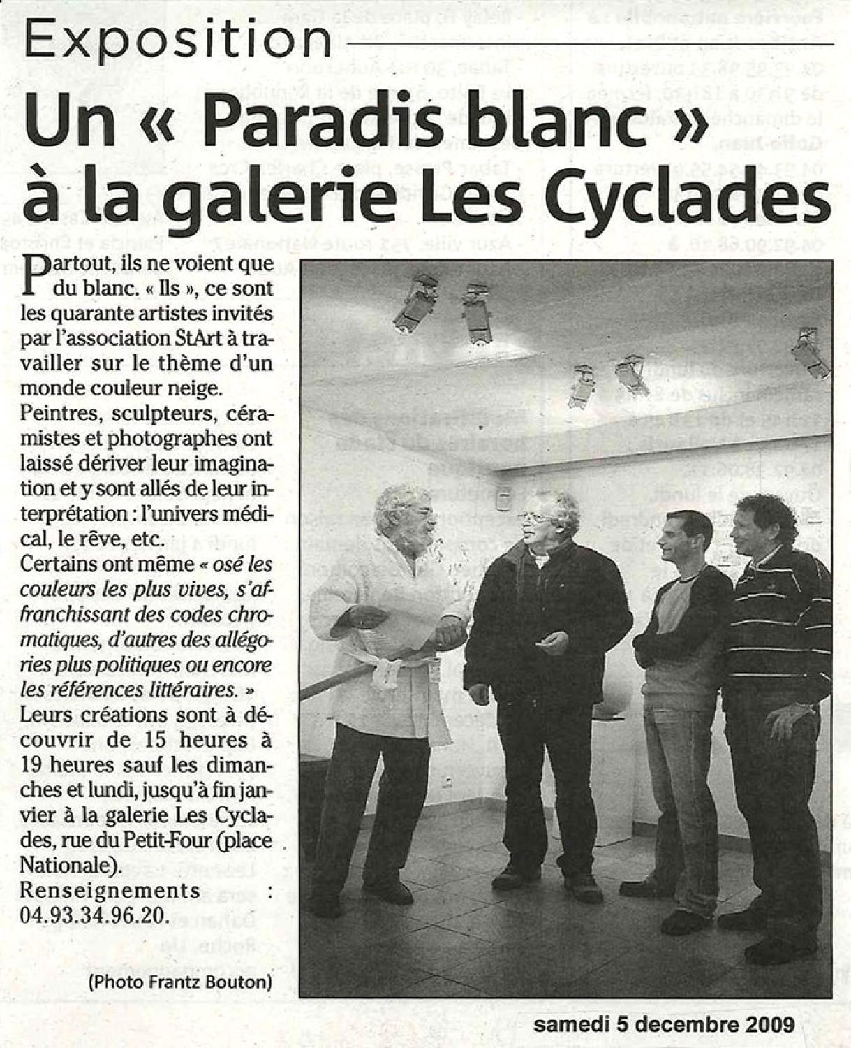 2009 Exposition thématique Monde Blanc, Antibes