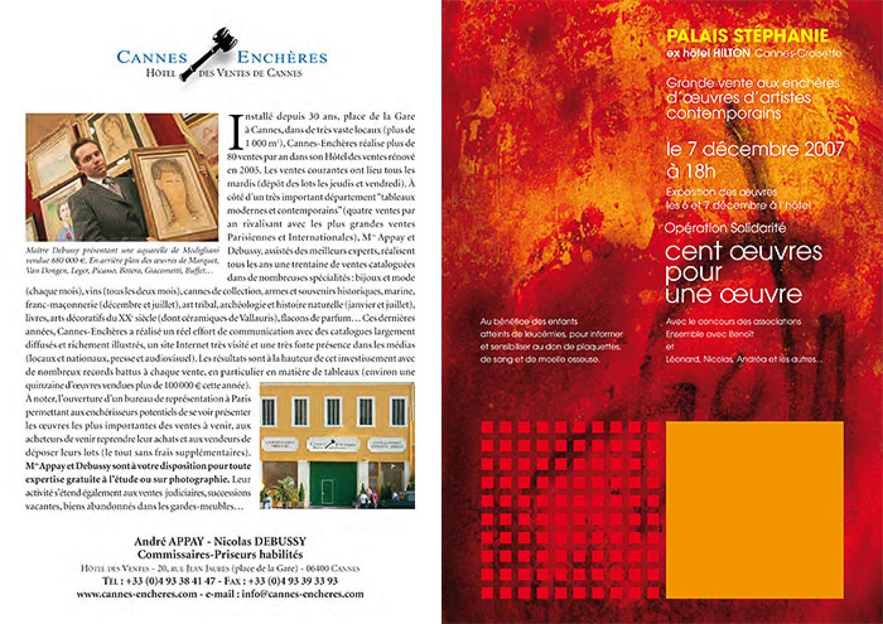 CATALOGUE : Vente aux enchères, Cannes 2007 