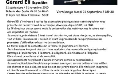 Exposition Gérard ELI, Galerie des Docks, NICE - 2010